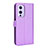 Leather Case Stands Flip Cover Holder BY3 for OnePlus 9 5G Purple