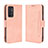 Leather Case Stands Flip Cover Holder BY3 for OnePlus 9RT 5G Pink