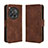 Leather Case Stands Flip Cover Holder BY3 for OnePlus Ace 3 5G Brown