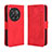 Leather Case Stands Flip Cover Holder BY3 for OnePlus Ace 3 5G Red