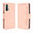 Leather Case Stands Flip Cover Holder BY3 for OnePlus Nord CE 5G Pink