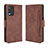 Leather Case Stands Flip Cover Holder BY3 for Oppo A54 4G Brown