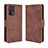 Leather Case Stands Flip Cover Holder BY3 for Oppo A74 4G Brown