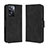 Leather Case Stands Flip Cover Holder BY3 for Oppo A77s Black