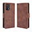 Leather Case Stands Flip Cover Holder BY3 for Oppo F19s Brown