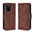 Leather Case Stands Flip Cover Holder BY3 for Oppo Find X5 5G Brown