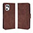 Leather Case Stands Flip Cover Holder BY3 for Oppo Find X5 Pro 5G Brown