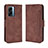 Leather Case Stands Flip Cover Holder BY3 for Oppo K10 5G India Brown