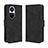 Leather Case Stands Flip Cover Holder BY3 for Oppo Reno10 5G Black