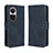 Leather Case Stands Flip Cover Holder BY3 for Oppo Reno10 Pro 5G Blue