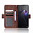 Leather Case Stands Flip Cover Holder BY3 for Oppo Reno9 5G