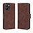 Leather Case Stands Flip Cover Holder BY3 for Realme 10 5G Brown