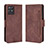 Leather Case Stands Flip Cover Holder BY3 for Realme 8i Brown