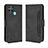 Leather Case Stands Flip Cover Holder BY3 for Realme C25Y Black