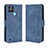 Leather Case Stands Flip Cover Holder BY3 for Realme C25Y Blue