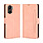 Leather Case Stands Flip Cover Holder BY3 for Realme C33 Pink