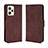 Leather Case Stands Flip Cover Holder BY3 for Realme C35 Brown