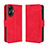 Leather Case Stands Flip Cover Holder BY3 for Realme C55 Red