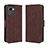 Leather Case Stands Flip Cover Holder BY3 for Realme Narzo 50i Prime Brown