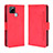 Leather Case Stands Flip Cover Holder BY3 for Realme Q2i 5G Red