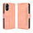 Leather Case Stands Flip Cover Holder BY3 for Realme Q5x 5G Pink