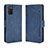 Leather Case Stands Flip Cover Holder BY3 for Samsung Galaxy A02s Blue