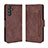 Leather Case Stands Flip Cover Holder BY3 for Samsung Galaxy A04s Brown