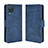 Leather Case Stands Flip Cover Holder BY3 for Samsung Galaxy A12 Blue