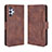 Leather Case Stands Flip Cover Holder BY3 for Samsung Galaxy A13 4G Brown