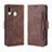 Leather Case Stands Flip Cover Holder BY3 for Samsung Galaxy A20 Brown