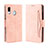 Leather Case Stands Flip Cover Holder BY3 for Samsung Galaxy A20 Pink