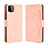 Leather Case Stands Flip Cover Holder BY3 for Samsung Galaxy A22 5G Pink