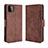 Leather Case Stands Flip Cover Holder BY3 for Samsung Galaxy A22s 5G Brown