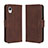 Leather Case Stands Flip Cover Holder BY3 for Samsung Galaxy A23 5G SC-56C Brown