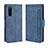 Leather Case Stands Flip Cover Holder BY3 for Samsung Galaxy A41 SC-41A Blue