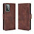 Leather Case Stands Flip Cover Holder BY3 for Samsung Galaxy A52 4G Brown