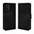 Leather Case Stands Flip Cover Holder BY3 for Samsung Galaxy F52 5G Black