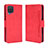 Leather Case Stands Flip Cover Holder BY3 for Samsung Galaxy M12 Red