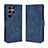 Leather Case Stands Flip Cover Holder BY3 for Samsung Galaxy S24 Ultra 5G Blue