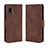 Leather Case Stands Flip Cover Holder BY3 for Samsung Galaxy XCover Pro Brown