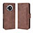 Leather Case Stands Flip Cover Holder BY3 for Sharp Aquos R7s Brown