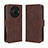 Leather Case Stands Flip Cover Holder BY3 for Sharp Aquos R8 Pro Brown