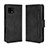 Leather Case Stands Flip Cover Holder BY3 for Sharp Aquos Sense4 Basic Black