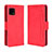 Leather Case Stands Flip Cover Holder BY3 for Sharp Aquos Sense4 Basic Red