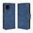 Leather Case Stands Flip Cover Holder BY3 for Sharp Aquos Sense4 Blue