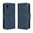 Leather Case Stands Flip Cover Holder BY3 for Sharp Aquos wish3 Blue