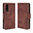 Leather Case Stands Flip Cover Holder BY3 for Sharp Aquos Zero5G basic Brown