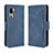 Leather Case Stands Flip Cover Holder BY3 for Sharp Simple Sumaho 5 Blue