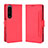 Leather Case Stands Flip Cover Holder BY3 for Sony Xperia 1 IV SO-51C Red