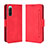 Leather Case Stands Flip Cover Holder BY3 for Sony Xperia 10 IV SO-52C Red